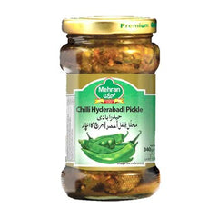 Mehran Hyderabadi Chilli Pickle – 400g Glass Jar