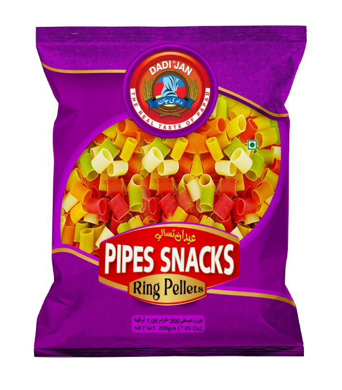 Dadijan Pipe Snacks (Ring) – 400g Large Heritage Wheat Crisps