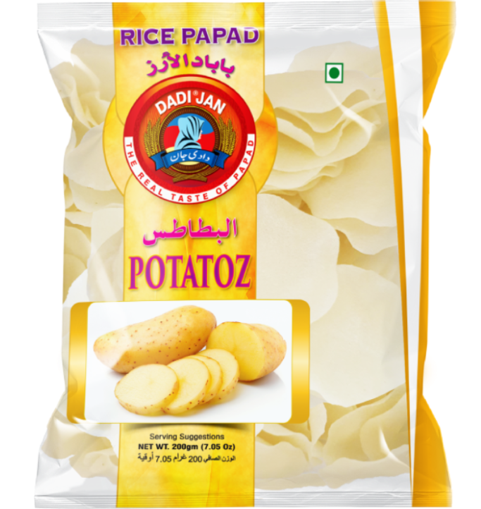 Dadijan Potatoz Rice Papad – 200g Fusion Potato-Rice Crisps