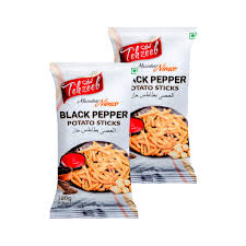 Tehzeeb Black Pepper Sticks – 180g Bold Peppery Potato Crunch